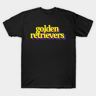 Colorful Golden Retrievers Logo T-Shirt